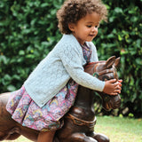 Baby Girl - Esme 100% Cashmere Cardigan with Diamond Pattern