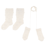 Baby Girl - Dora 100% Cashmere Set of Mittens and Socks