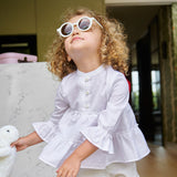 Girl - Katie Cotton Grandad Collar Blouse