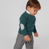 Baby Boy - Nico Jumper – 100% Lightweight Cashmere with Elbow Patches