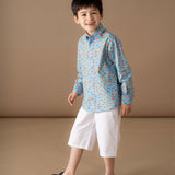 Boy - Oliver 100% Cotton Classic Collar Shirt with Playtime Prints