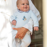Baby Boy - Joy Pima Cotton Baby Gro with Hand-Embroidery