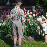 Boy - Oscar 100% Cotton Bermuda Shorts with Braces