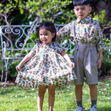 Boy - Davide  Cotton Classic Collar Shirt in Liberty Prints