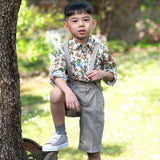 Boy - Oscar 100% Cotton Bermuda Shorts with Braces