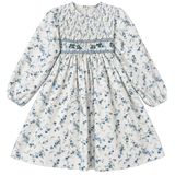 Girl - Pam Blue Rose Corduroy Dress