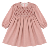Girl - Pamela Dusty Pink Fine-Wale Corduroy Dress