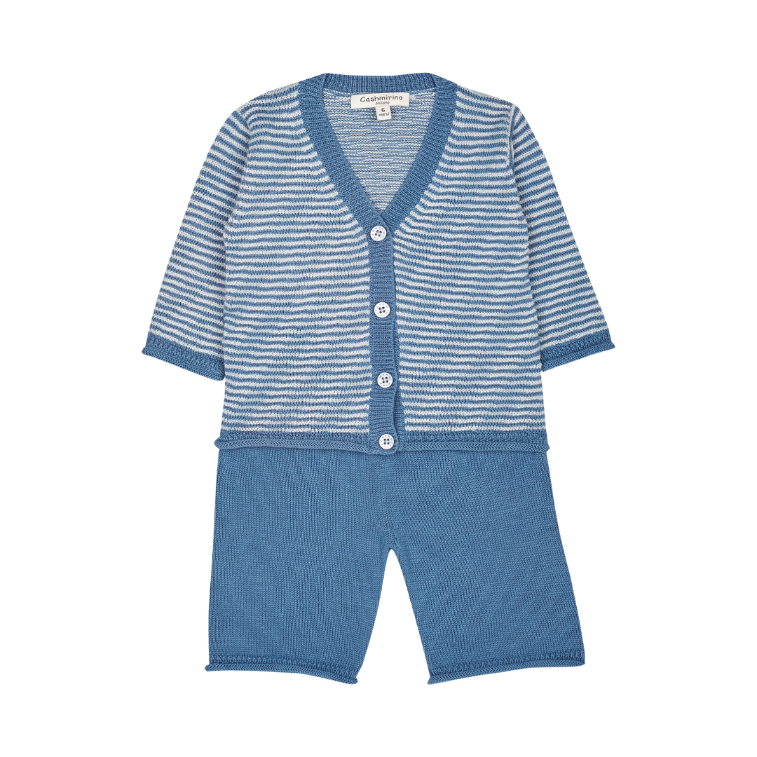 Baby Boy - Andre Cotton V-neck Cardigan and Shorts Set