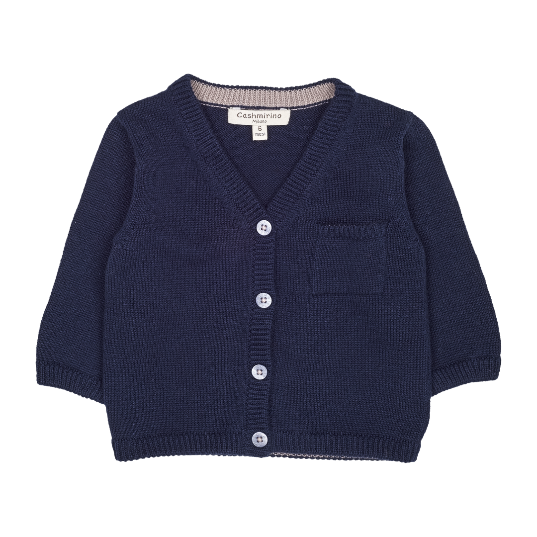 Baby Boy - Simon Baby Cardigan – 80% Pima Cotton & Modal Blend