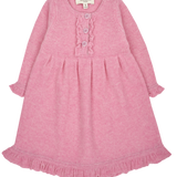Baby Girl - Sophia 100% Cashmere Ruche Dress With Pleat Detail