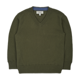 Boy - Ralph 100% Pima Cotton V-Neck Jumper With Internal Contrast