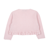 Baby Girl - Zoey Cropped Cotton Cardigan – Crochet Detail & Lightweight Knit