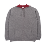 Men - 100% Premium Cashmere Reversible Cardigan With Hoodie