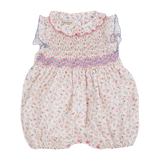 Baby Girl - Amedea 100% Cotton Hand Embroidered Smocked Romper