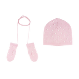 Baby Girl - Dora 100% Cashmere Set of Mittens and Hat