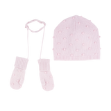 Baby Girl - Dora 100% Cashmere Set of Mittens and Hat
