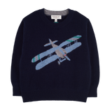 Boy - Mitch Cashmere Jumper with Plane Intarsia
