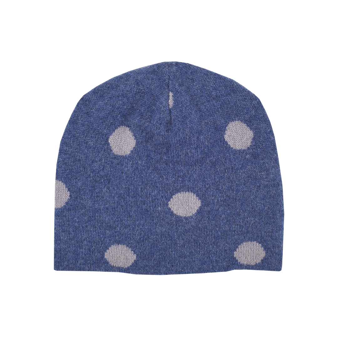 Girl - Cashmere Reversible Hat With Intarsia Circles