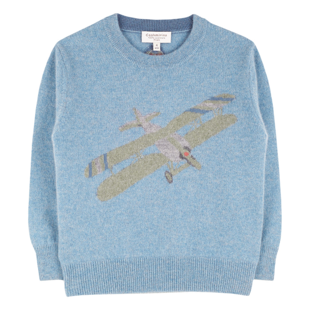 Boy - Mitch Cashmere Jumper with Plane Intarsia