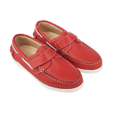 Boy - Ben Leather Classic Boat Shoes with Velcro Strap