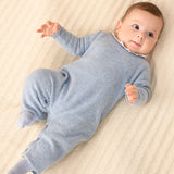 Baby Girl - 100% Cashmere Reverse Knitted Romper