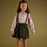 Girl - Sabrina 100% Wool Skirt with Braces