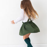 Girl - Sabrina 100% Wool Skirt with Braces