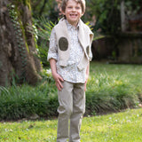 Boy - Davide 100% Cotton Classic Shirt in Nature Prints