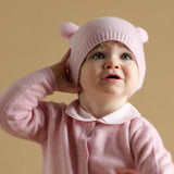 Baby Girl - Teddy Bear Hat in 100% Cashmere