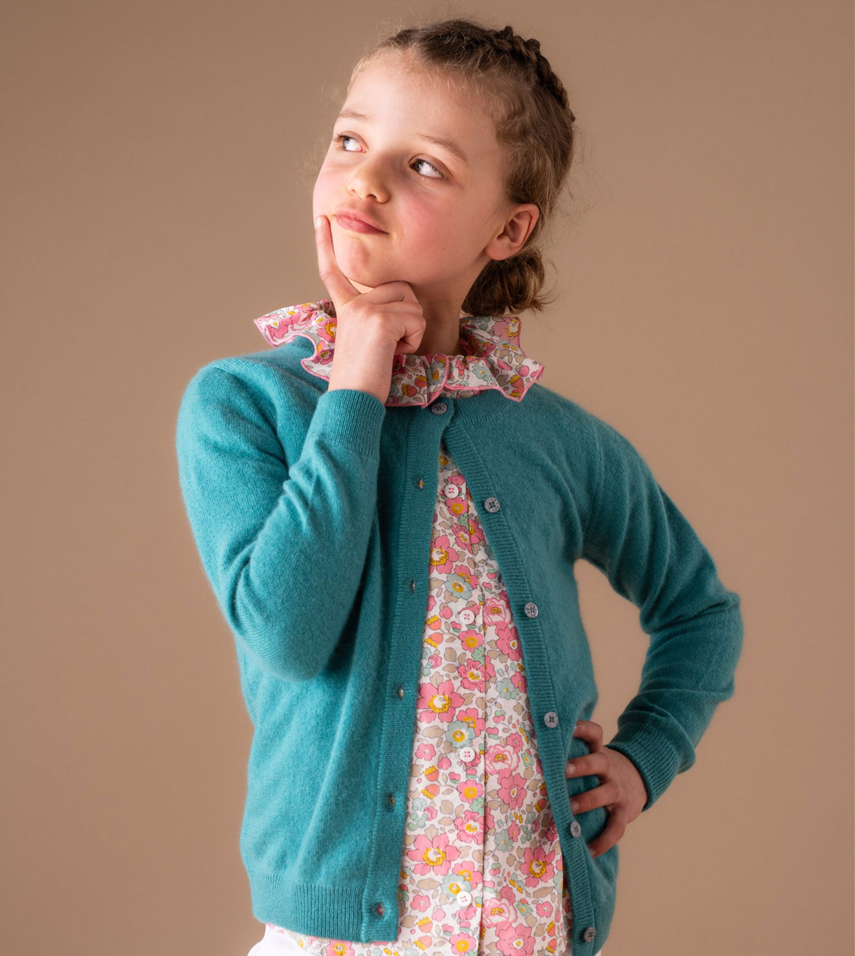 Effortless summer styling for girls in cotton blouse