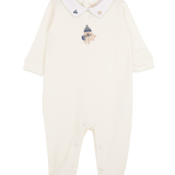 Baby Boy - Twinkle Pima Cotton Baby gro with Hand-Embroidered Dog