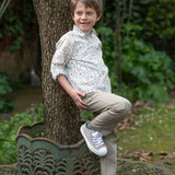 Boy - Davide 100% Cotton Classic Shirt in Nature Prints