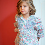 Girl - Victoria Liberty Floral Hand-Smocked Blouse