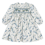 Baby Girl - Pam Blue Rose Corduroy Dress Set
