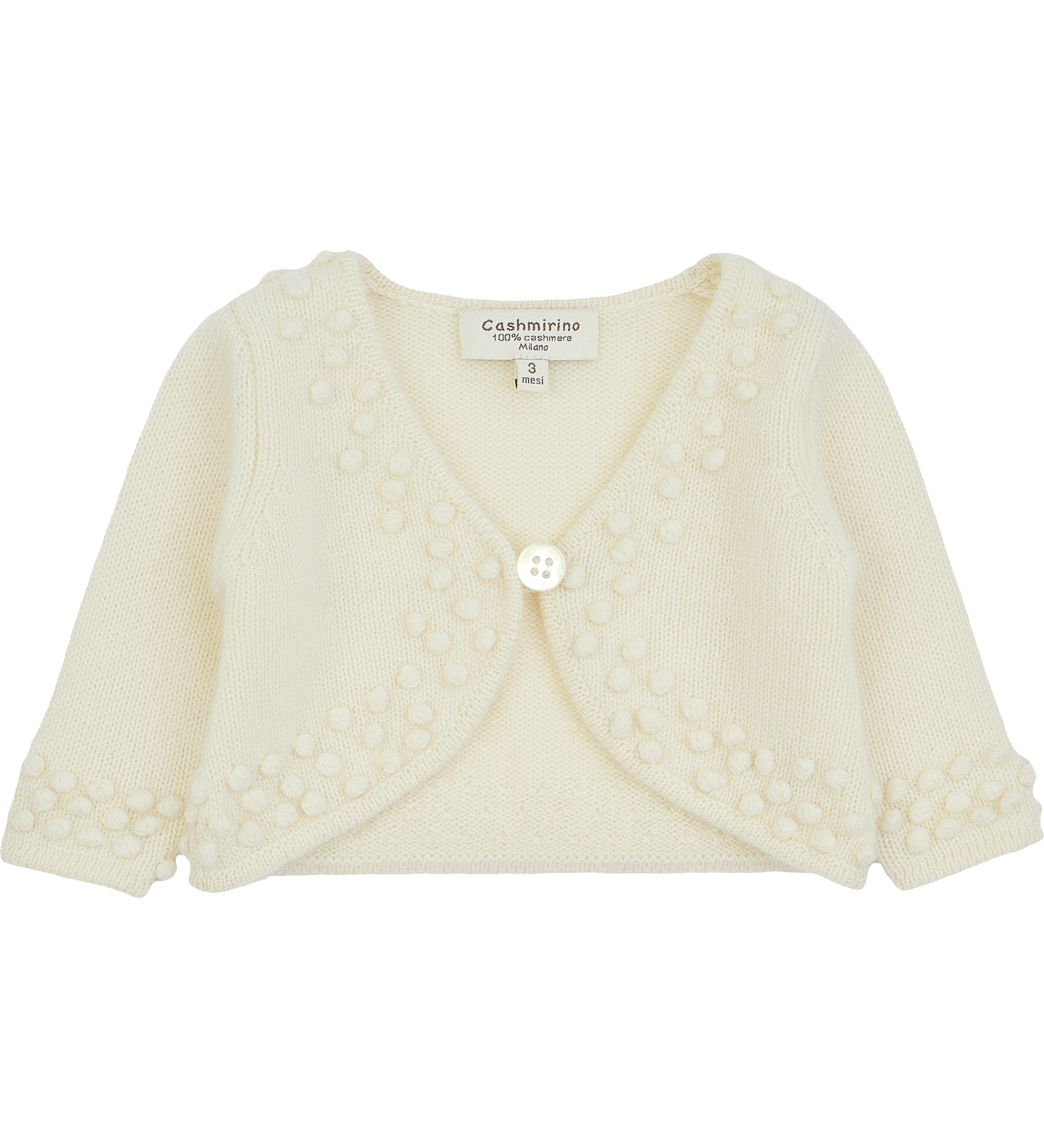 Girl - Cashmere Shrug with Bobble Embroidery