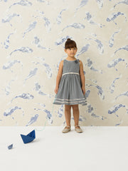 Girl - 100% Cotton Dress With Posey