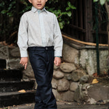 Boy - Oliver 100% Cotton Classic Collar Shirt With Floral Prints