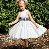 Girl - Evelyn 100% Cotton Hand Embroidered Smocked Dress