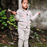Girl - Aster 100% Cashmere Hoodie Cardigan With Floral Intarsia