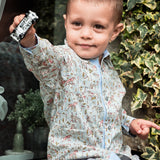 Baby Boy - Oliver 100% Cotton Classic Collar Shirt With Animal Prints