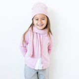 Girl - Peyton 100% Cashmere Cable Knit Hat And Scarf Set