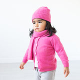 Girl - Peyton 100% Cashmere Cable Knit Hat And Scarf Set