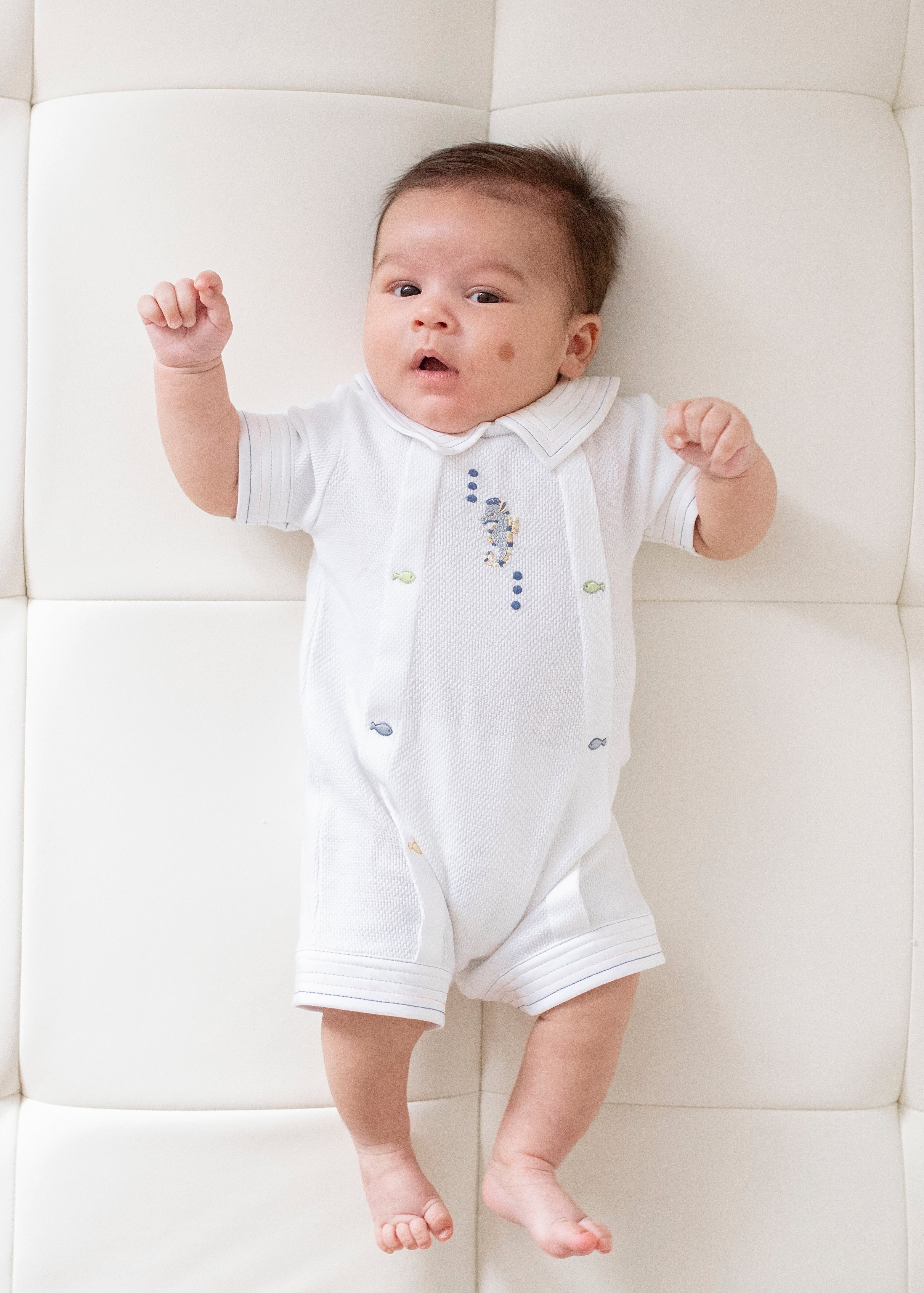 Baby Boy - Theodore 100% Pima Cotton Romper