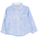 Baby Boy - Jordan 100%  Linen Classic Collar Shirt with Internal Contrast and Piping