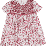 Baby Girl - Maple Cotton Hand Embroidered Knee Length Smocked Dress