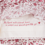 BABY GIRL - MAPLE COTTON HAND EMBROIDERED KNEE LENGTH SMOCKED DRESS