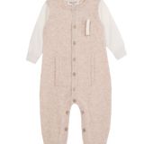 Baby Boy - Alberto 100% Cashmere Romper With Pacifier Pocket