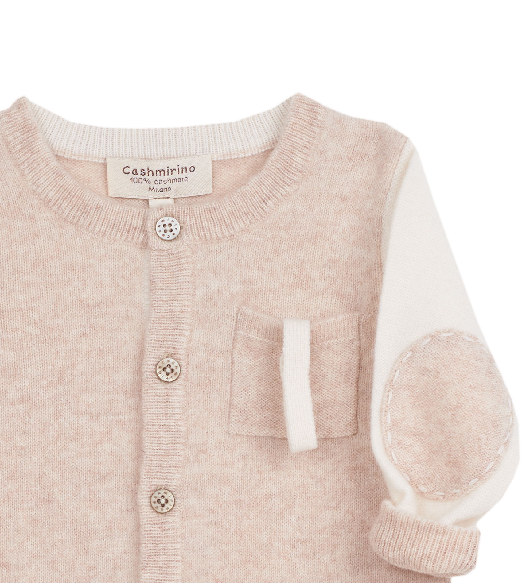 Baby Boy - Alberto 100% Cashmere Romper With Pacifier Pocket