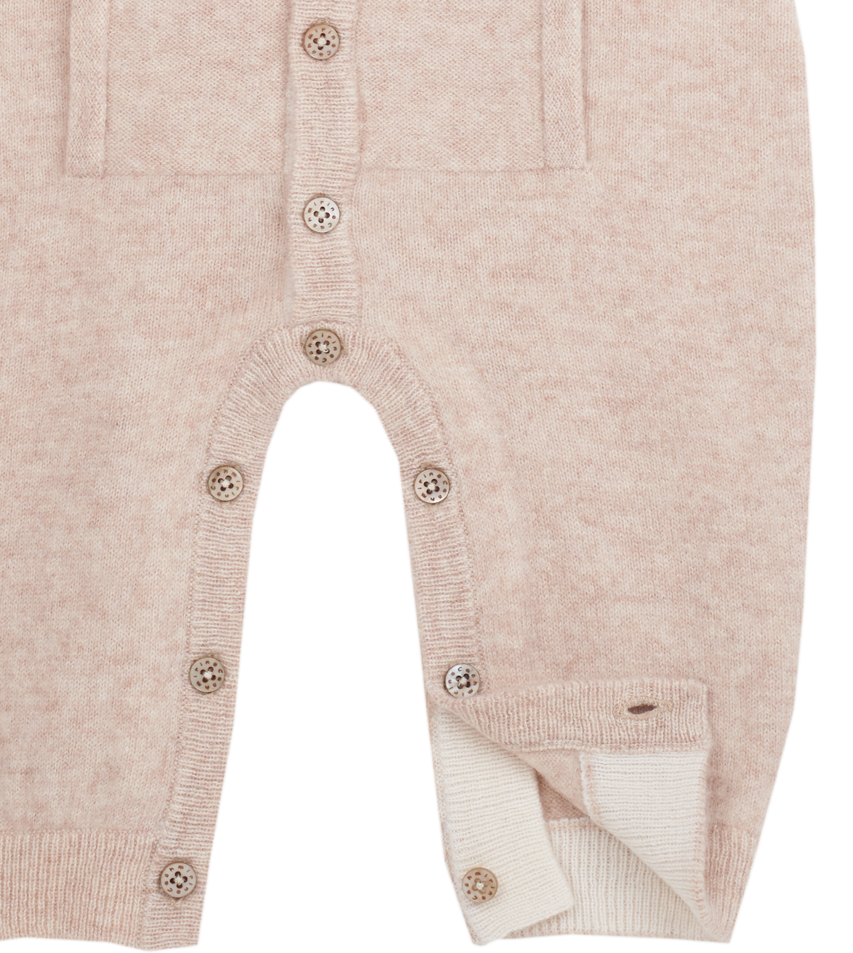 Baby Boy - Alberto 100% Cashmere Romper With Pacifier Pocket
