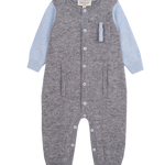 Baby Boy - Alberto 100% Cashmere Romper With Pacifier Pocket